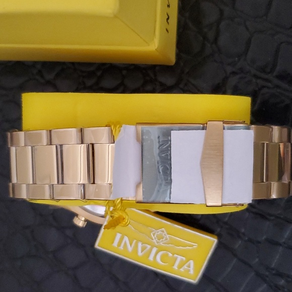 Invicta Men's 1270 Specialty Chronograph Gold Dial 18k Gold Ion-Plated Stainless - Picture 5 of 11